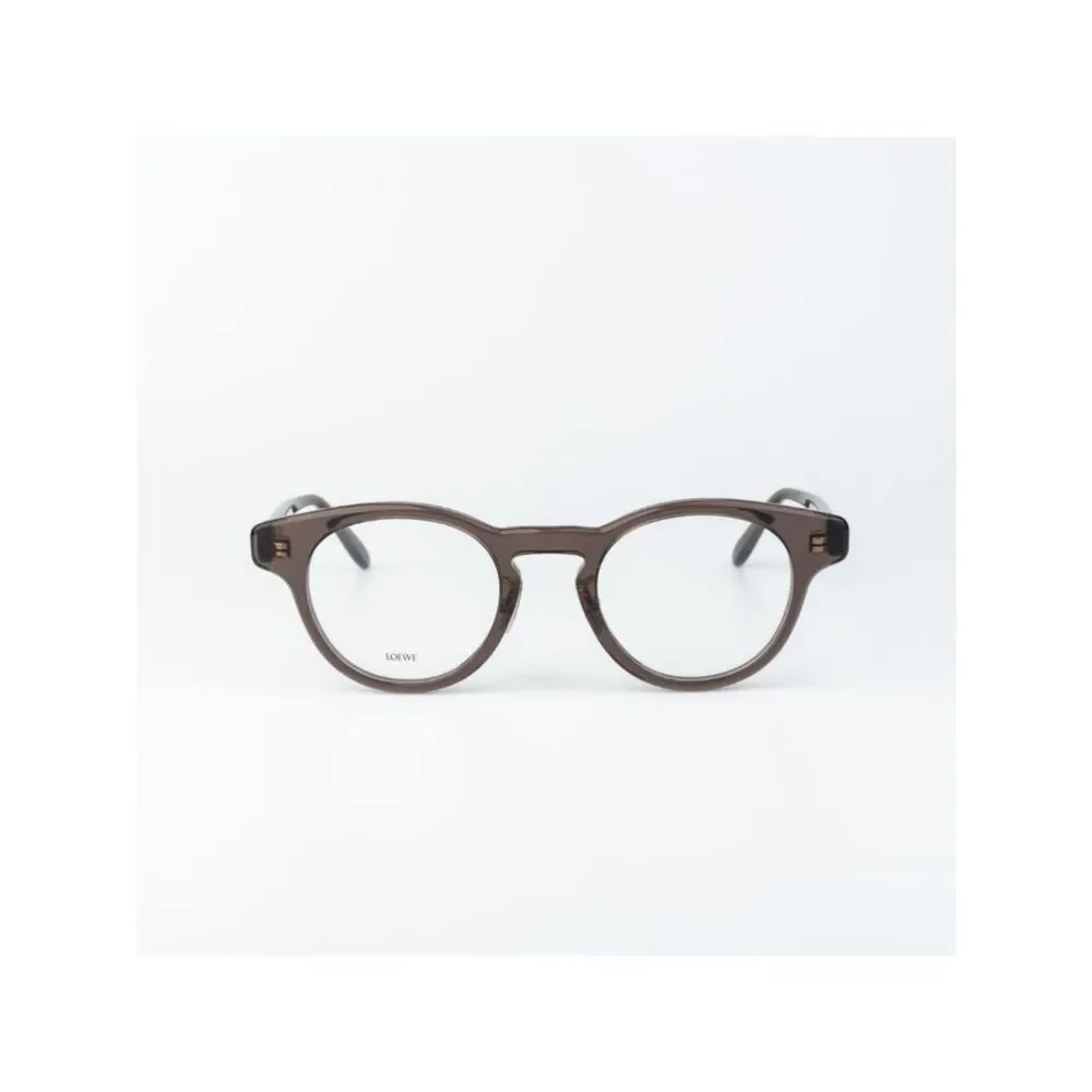 Loewe Women Eyeglasses Brown Round LW50085F 050 NEW AUTHENTIC